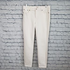 J. Crew White Skinny Jeans Midrise